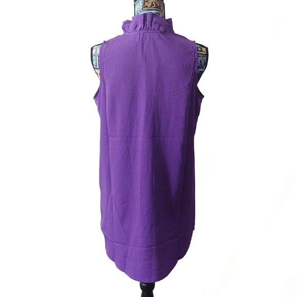 NWT Buckhead Betties Orchid Tank Blouse w Ruffles - Picture 3 of 8